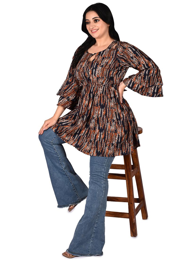 women's peplum key hole neck top - 19660274 - Standard Image - 3