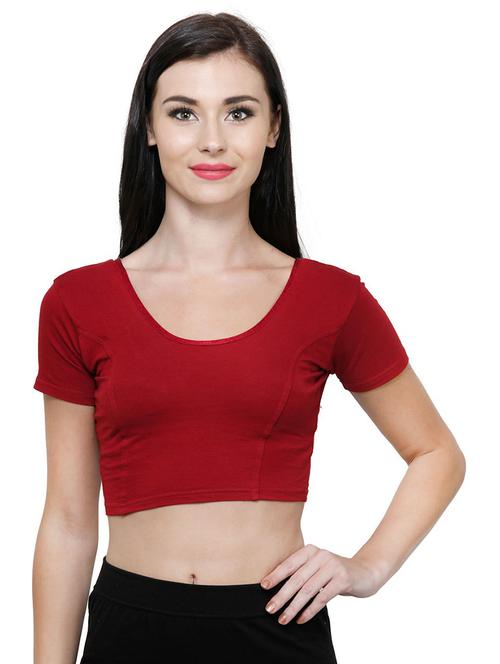 women solid short sleeve stitched blouse - 19682052 - Very Small Image - 1