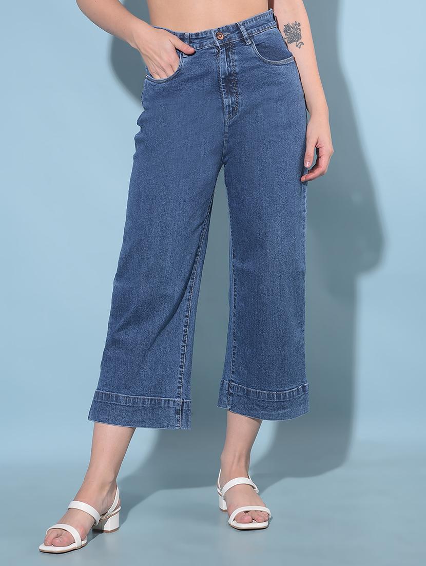 women's distress straight fit jeans - 19685643 - Zoom Image - 0