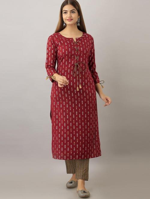 women's straight kurta - 19693674 - Very Small Image - 1