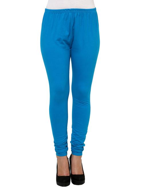 light blue cotton blend leggings - 19694892 -  Standard Image - 0