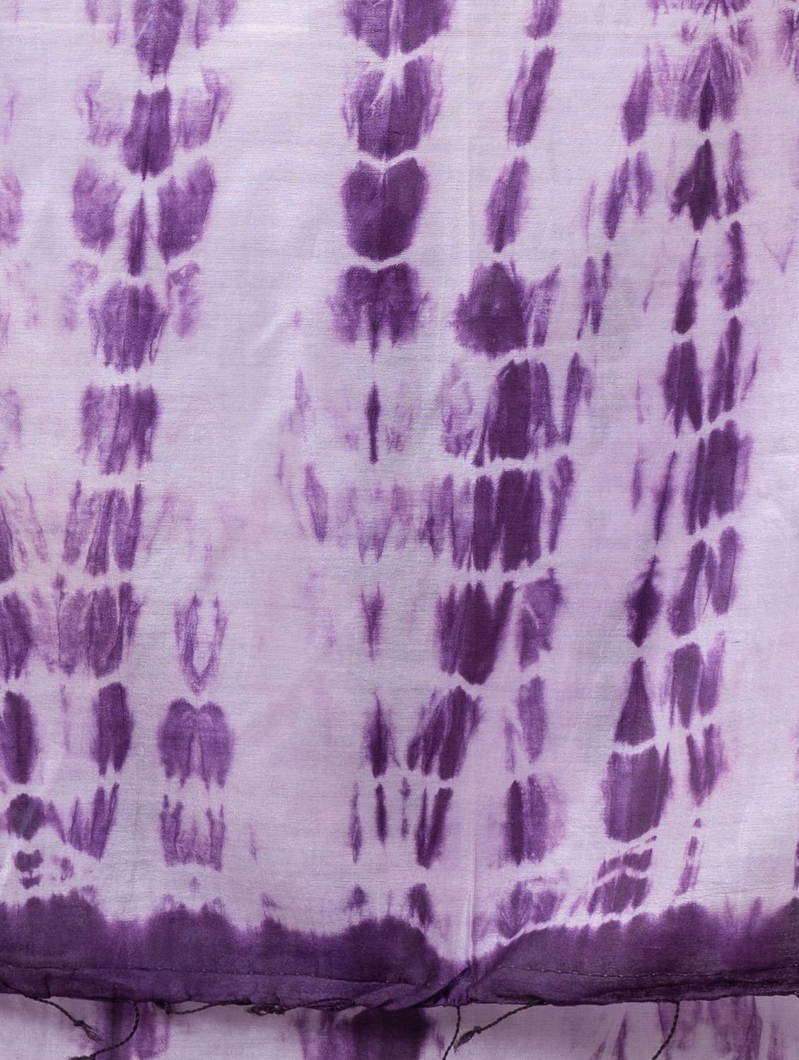 women's tie & dye blue colored saree - 19697476 - Zoom Image - 3