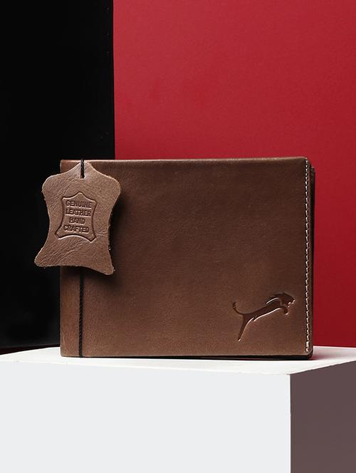 brown genuine leather wallet - 19708072 -  Standard Image - 0