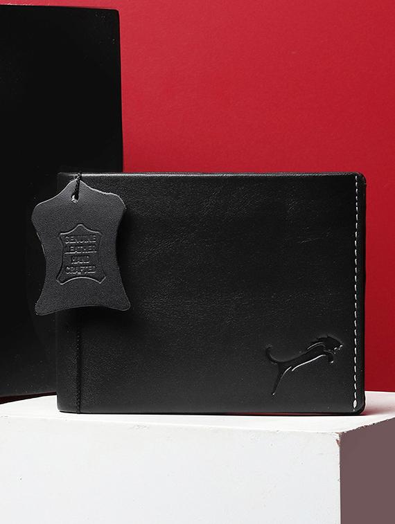 black genuine leather wallet - 19708076 - Zoom Image - 0