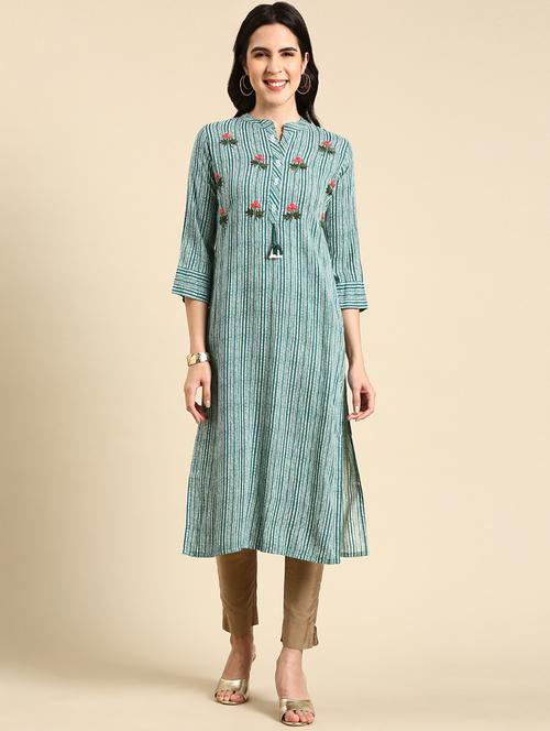 women's straight kurta - 19719241 - Very Small Image - 1