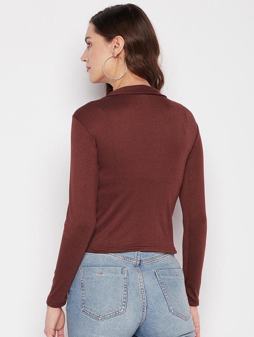 women's straight collared top - 19723859 - Standard Image - 3