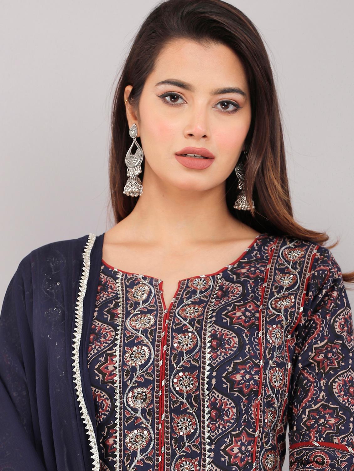 women printed kurta pant set with dupatta - 19734477 - Zoom Image - 5