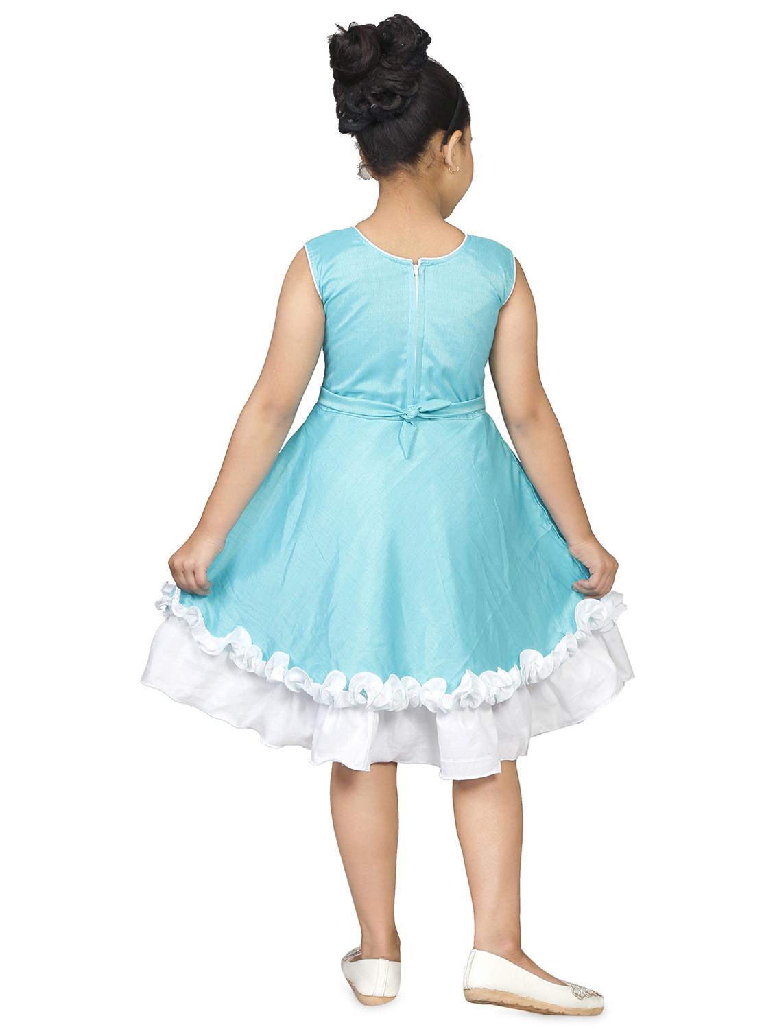 girls round neck sleeveless frock - 19765795 - Standard Image - 2