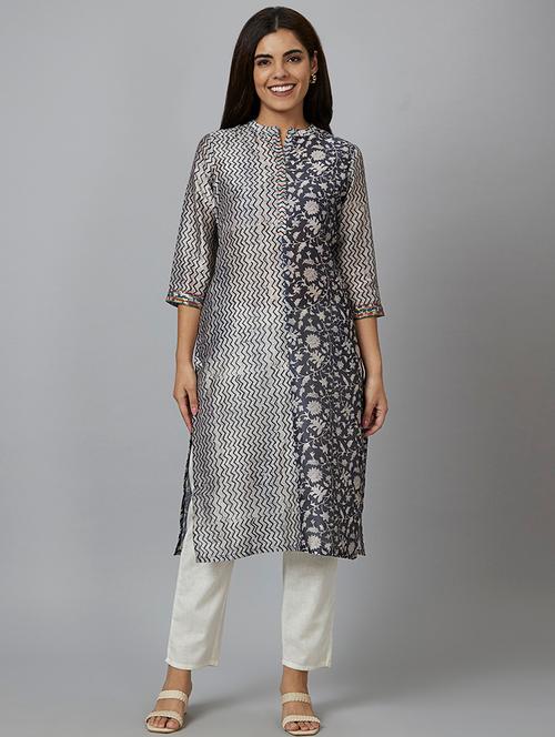 women's straight kurta - 19779281 - Very Small Image - 1