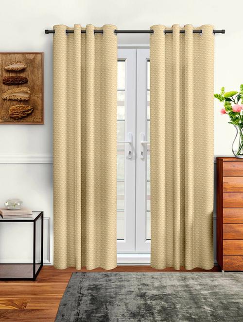 stylish and attractive self design curtains - pack of 2 - 19779653 - Very Small Image - 1