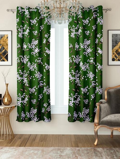 cortina designer eyelet printed home curtains - 19780515 - Standard Image - 0