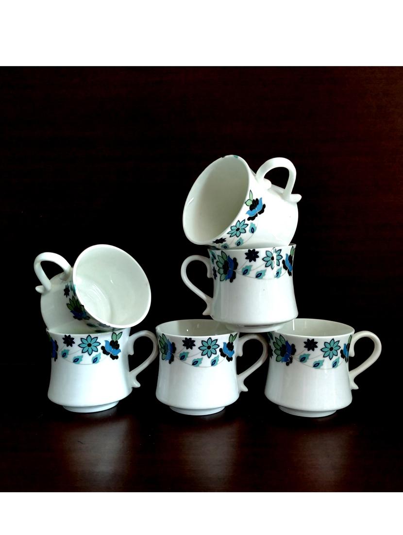 moody panda elegant set of 6 cups | handpainted cup set | set of 6 cups | bone china - 19783357 - Zoom Image - 0