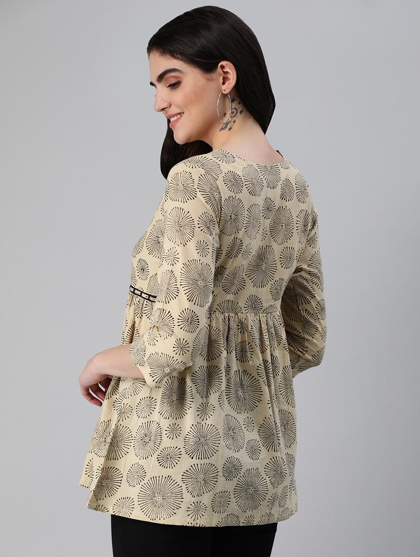 women's a line round neck top - 19783770 - Standard Image - 2