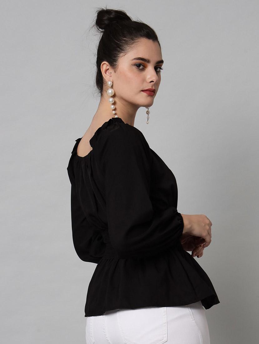 women's peplum square neck top - 19811662 - Standard Image - 2