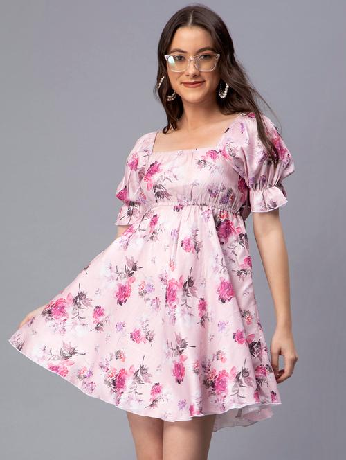 women's fit & flare floral dress - 19815084 - Very Small Image - 1