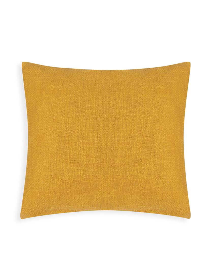 mustard cotton tweed weave cushion cover - 19831180 - Standard Image - 2