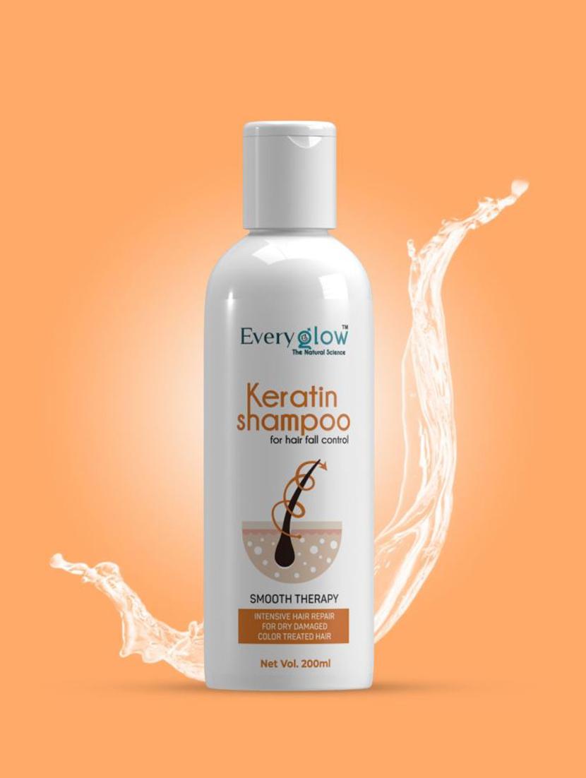 everyglow keratin shampoo for all types hair free-from parabens and sulphate  - 19831849 -  Zoom Image - 0