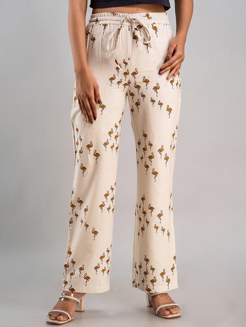 printed wide leg trouser - 19847191 - Very Small Image - 1