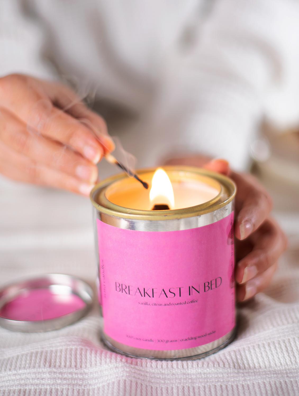 breakfast in bed scented candle gift set for husband boyfriend girlfriend wife - 19856676 - Standard Image - 2