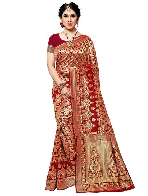 women's banarasi saree with blouse - 19870426 - Standard Image - 0