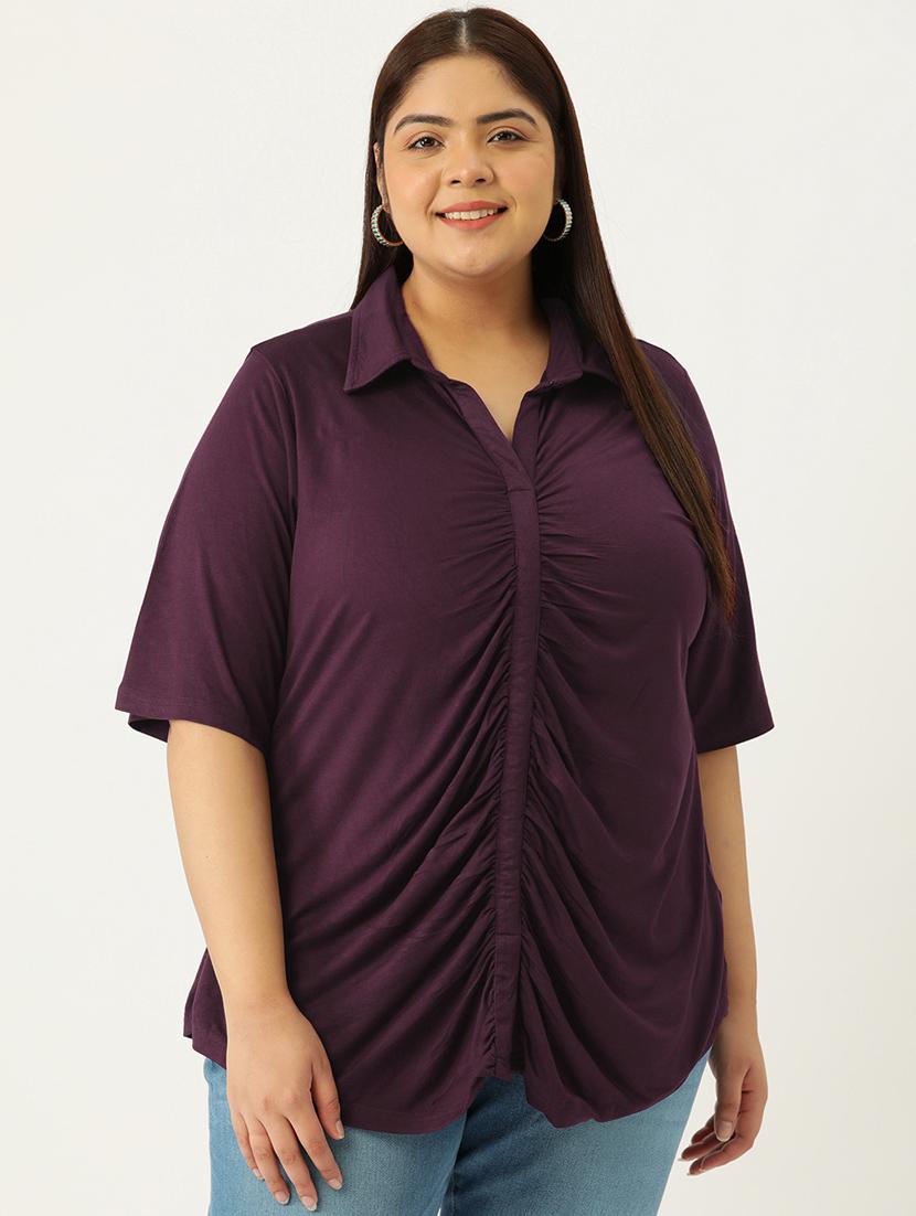 women's straight collared top - 19876340 - Zoom Image - 0