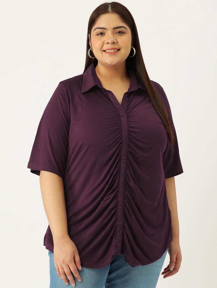 women's straight collared top - 19876340 -  Zoom Image - 0