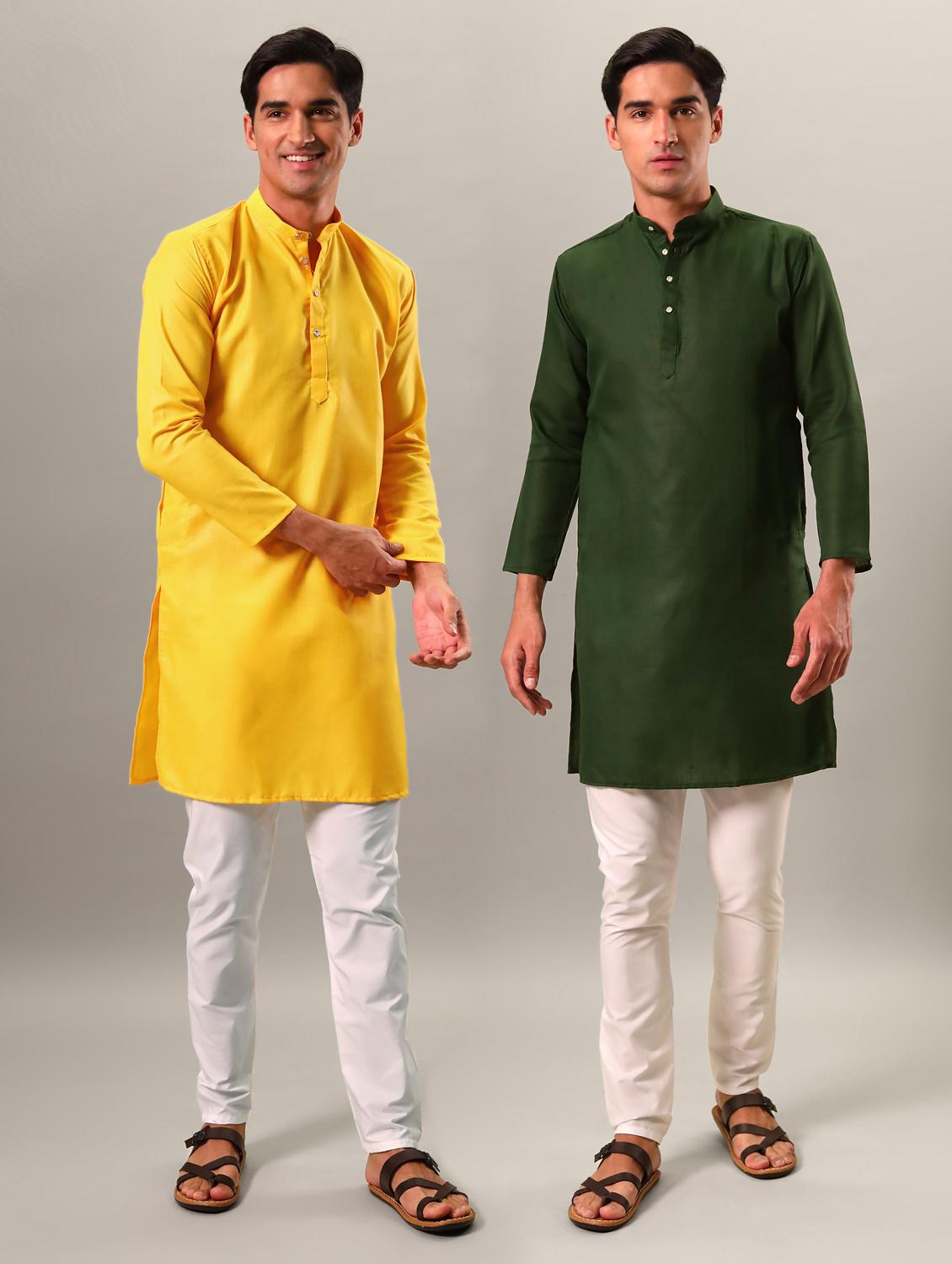 pack of 2 solid kurtas