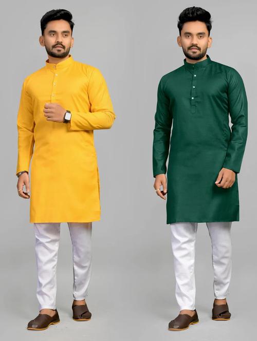 pack of 2 multi colored solid kurtas - 19895934 -  Standard Image - 0