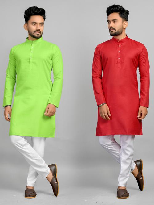 pack of 2 multi colored solid kurtas - 19895941 -  Standard Image - 0