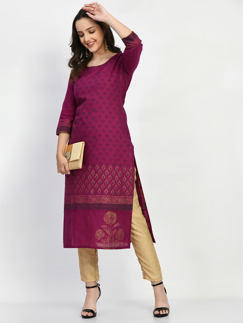 women's straight kurta - 19895998 - Standard Image - 3
