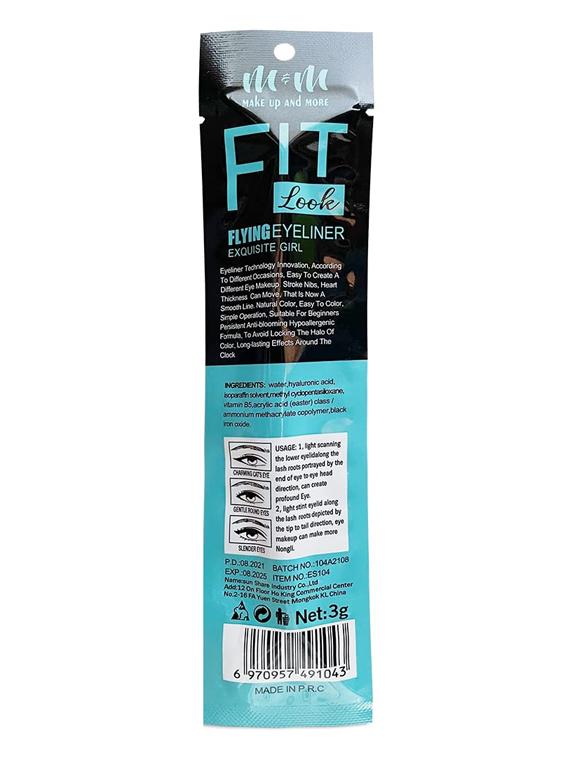 m & m fit look black flying eyeliner pen - 19907849 - Zoom Image - 2