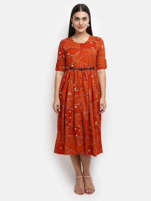 printed anarkali ethnic dress - 19915692 - Very Small Image - 1