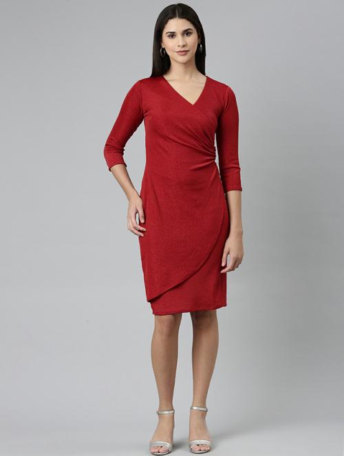 women's bodycon self design dress - 19947724 - Very Small Image - 1