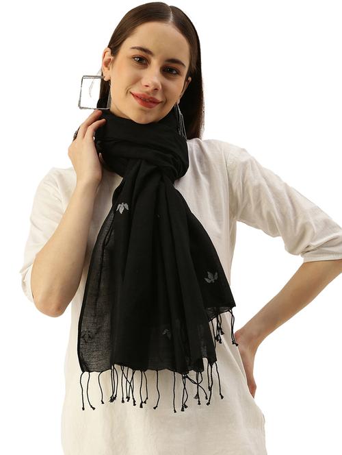 black cotton scarf - 19949087 - Very Small Image - 1