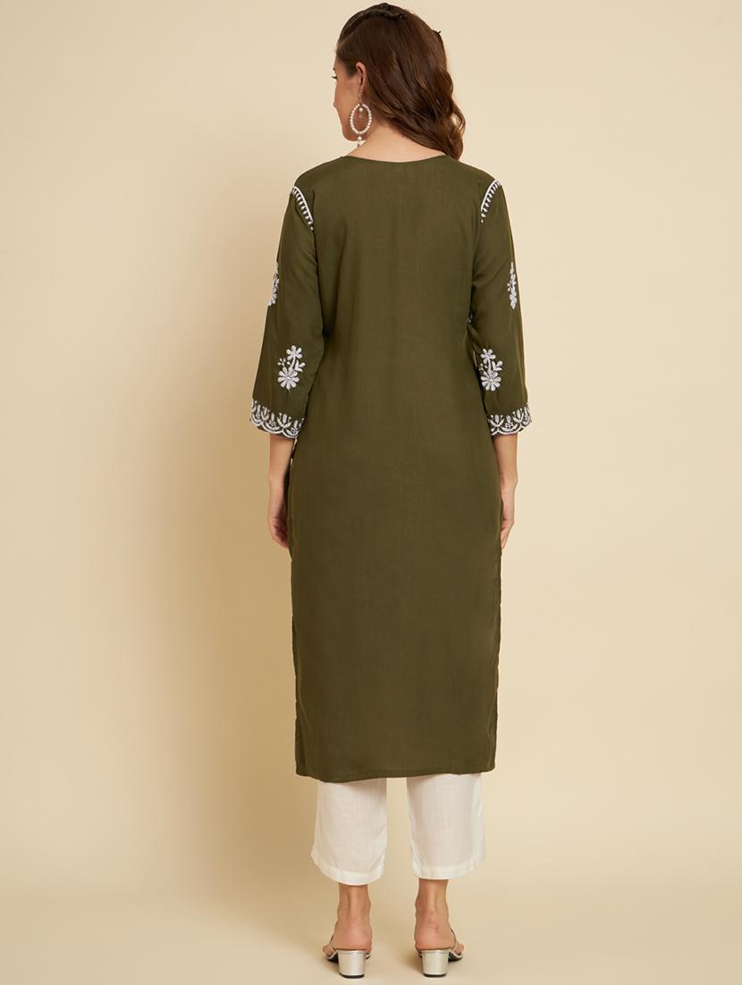 women's straight kurta - 19949125 - Standard Image - 3