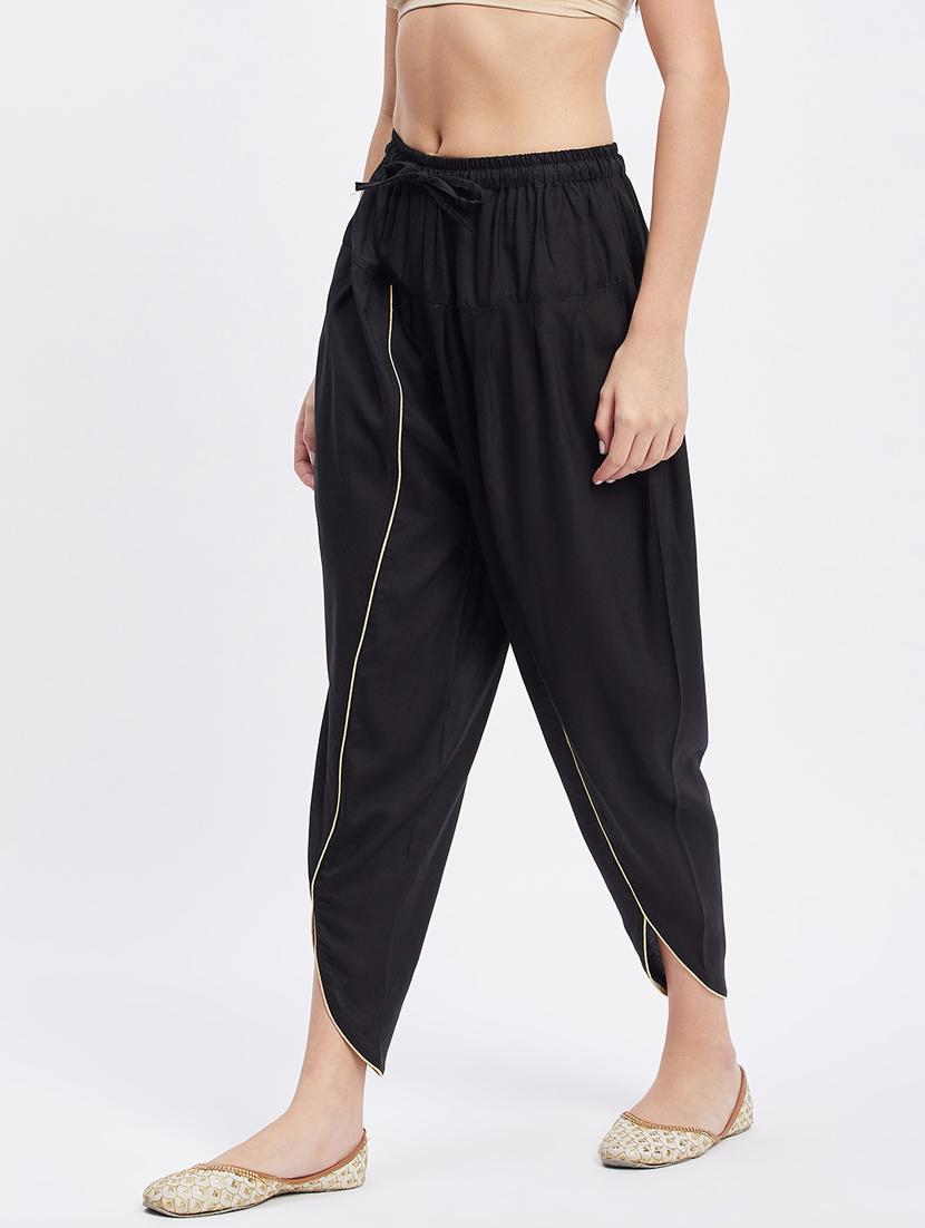 black rayon dhoti salwar salwars - 19956493 - Standard Image - 2