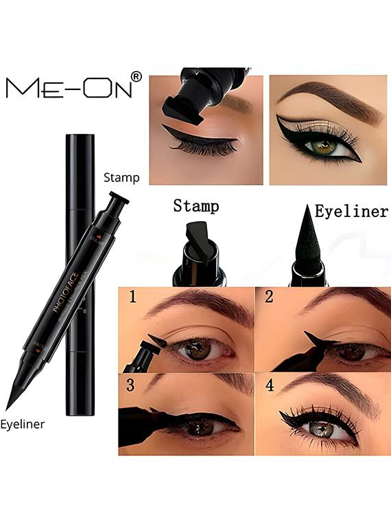 me-on photoface 24h waterproof jet black matte finish winged eyeliner pen - 19977097 - Standard Image - 3