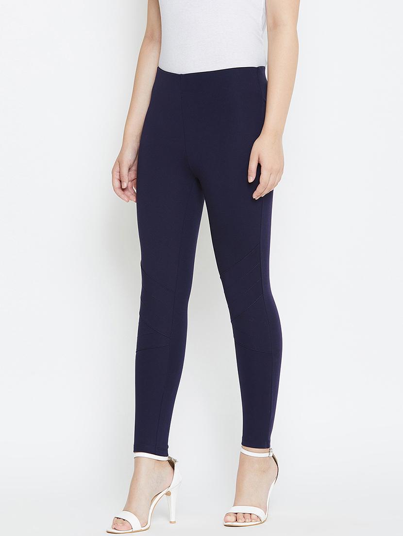 navy blue solid full length jegging - 19983573 - Standard Image - 2
