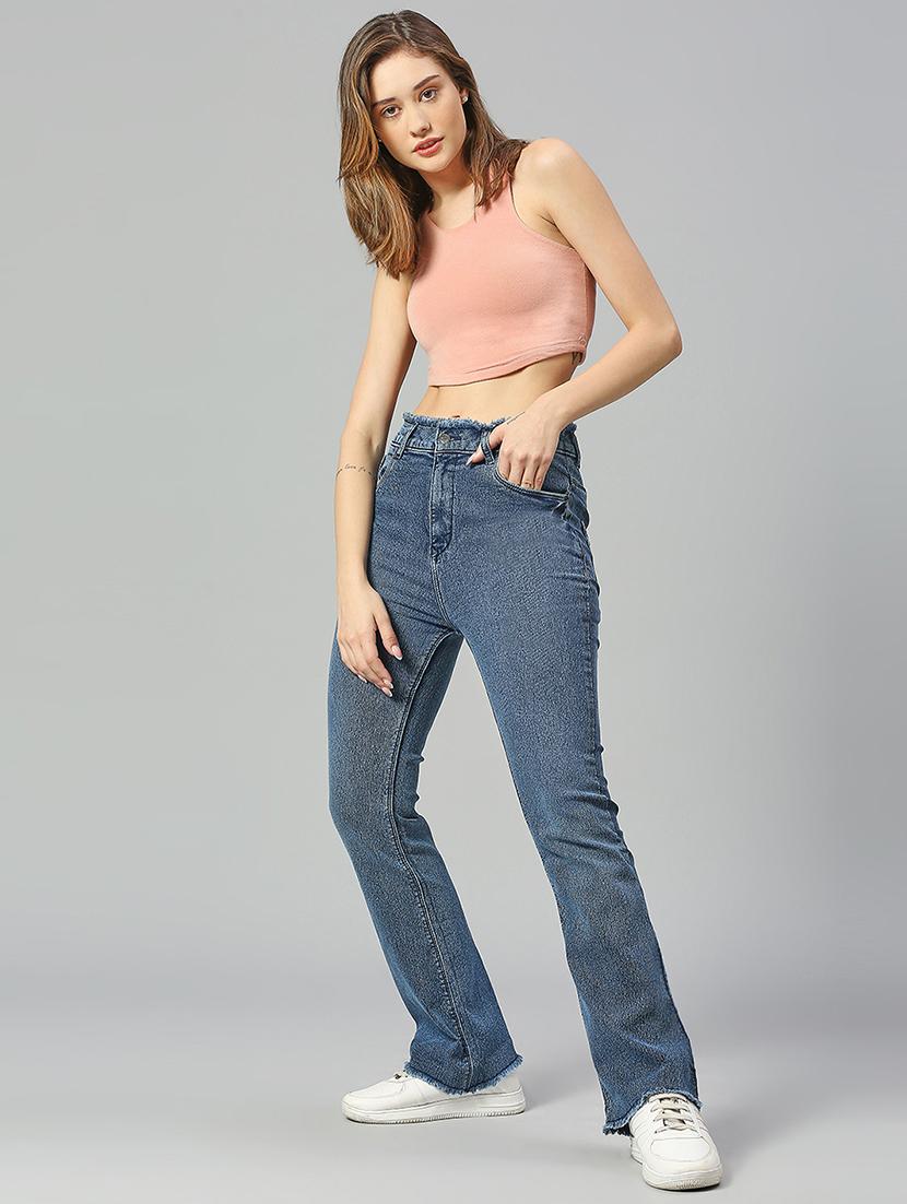 women's plain bootcut jeans - 19987181 - Standard Image - 3