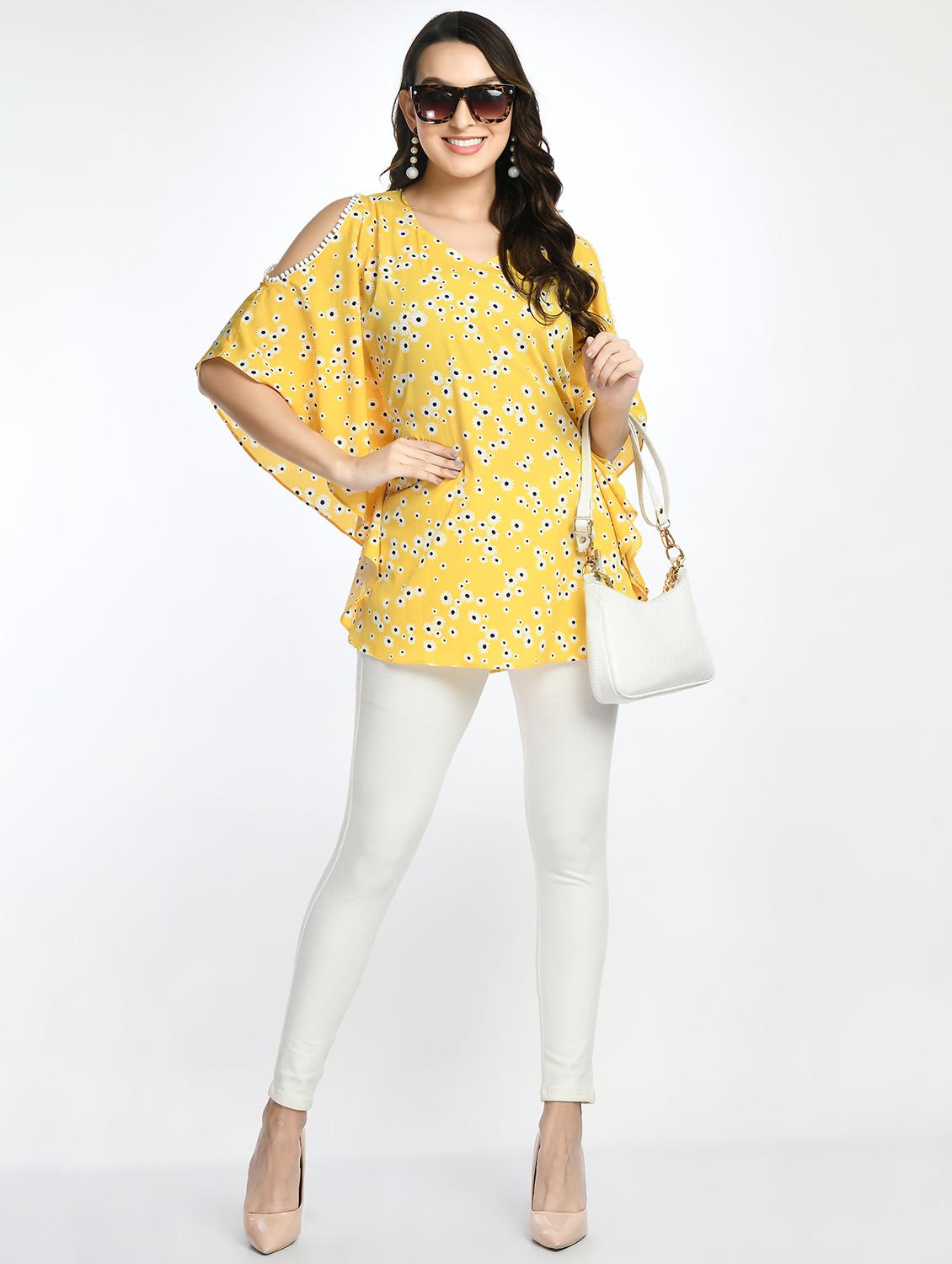 women's straight v neck top - 19988503 - Standard Image - 3