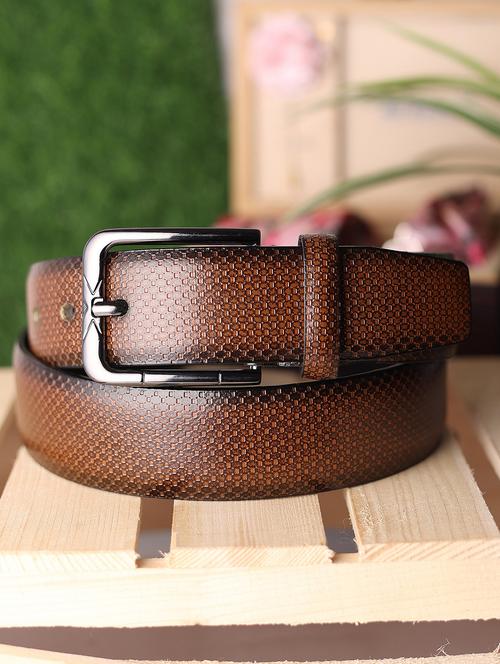 men brown leather belt - 20011414 - Very Small Image - 1