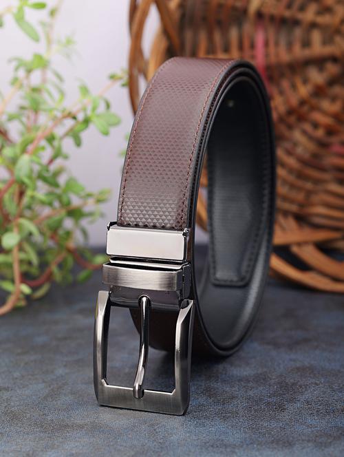 Men Brown Leather Belt - 20011540 - Very Small Image - 1