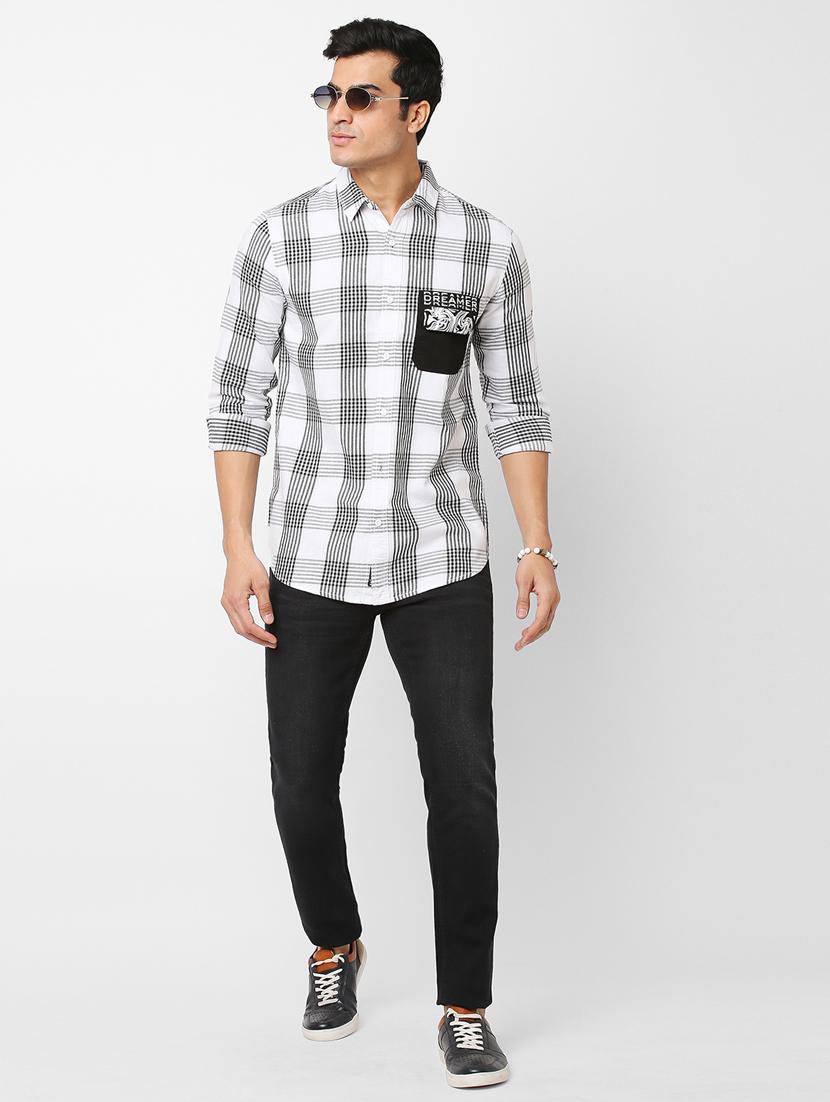 mens checks casual shirt - 20018929 - Zoom Image - 3