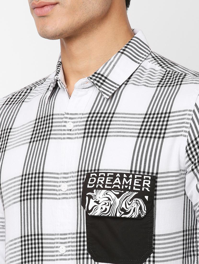 mens checks casual shirt - 20018929 - Standard Image - 4