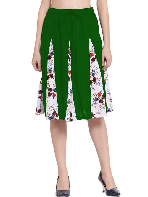 color block printed a-line skirt - 20036519 - Very Small Image - 1