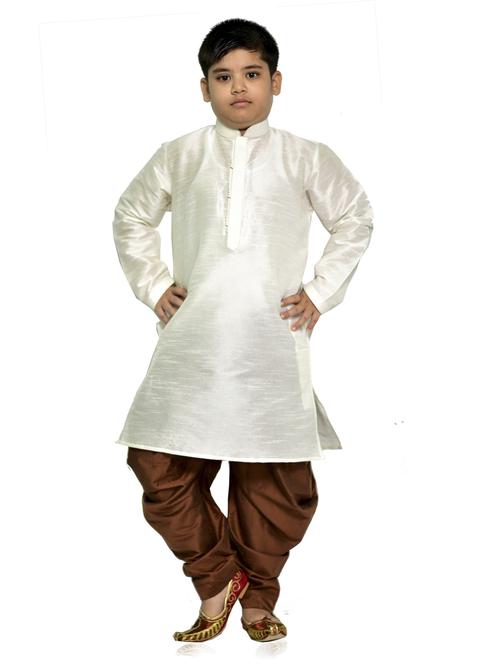 white cotton kurta salwar set - 20040378 -  Standard Image - 0