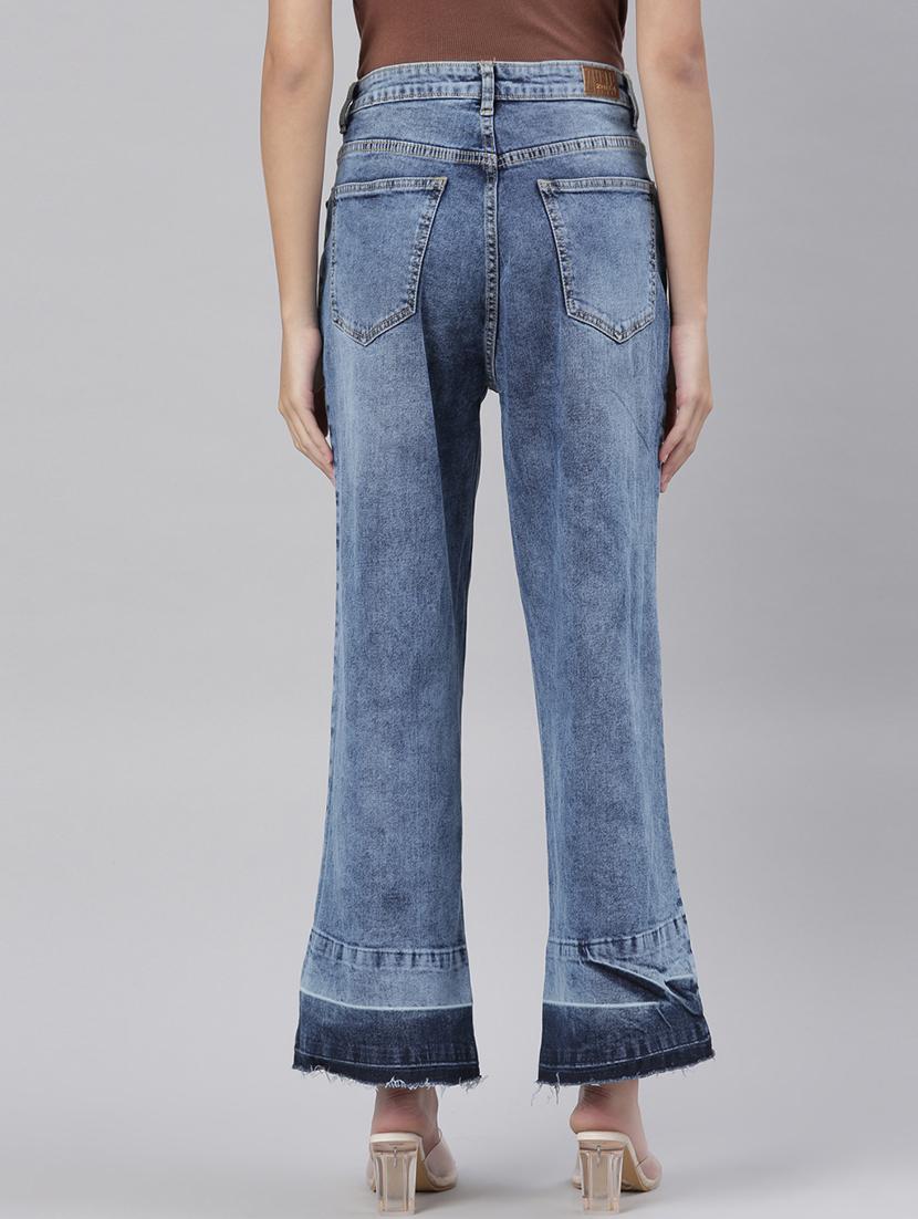 women's plain wide leg jeans - 20052130 - Zoom Image - 3