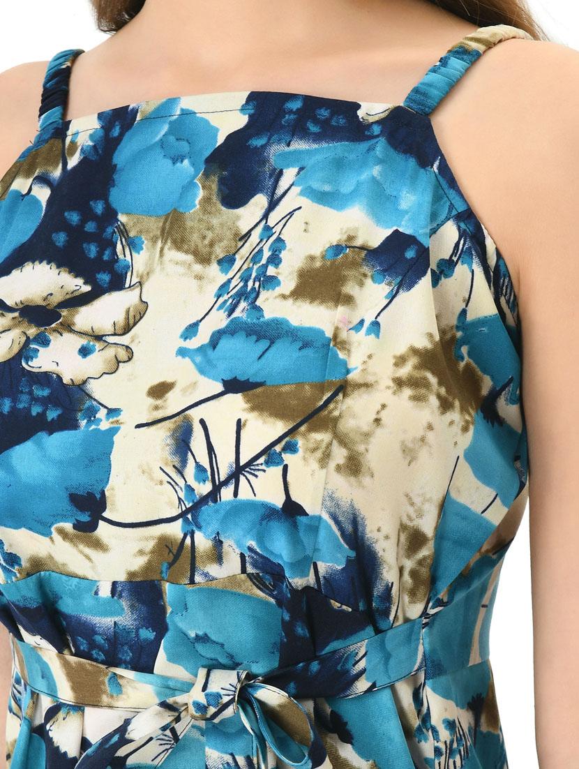 women's fit & flare printed dress - 20056065 - Standard Image - 5