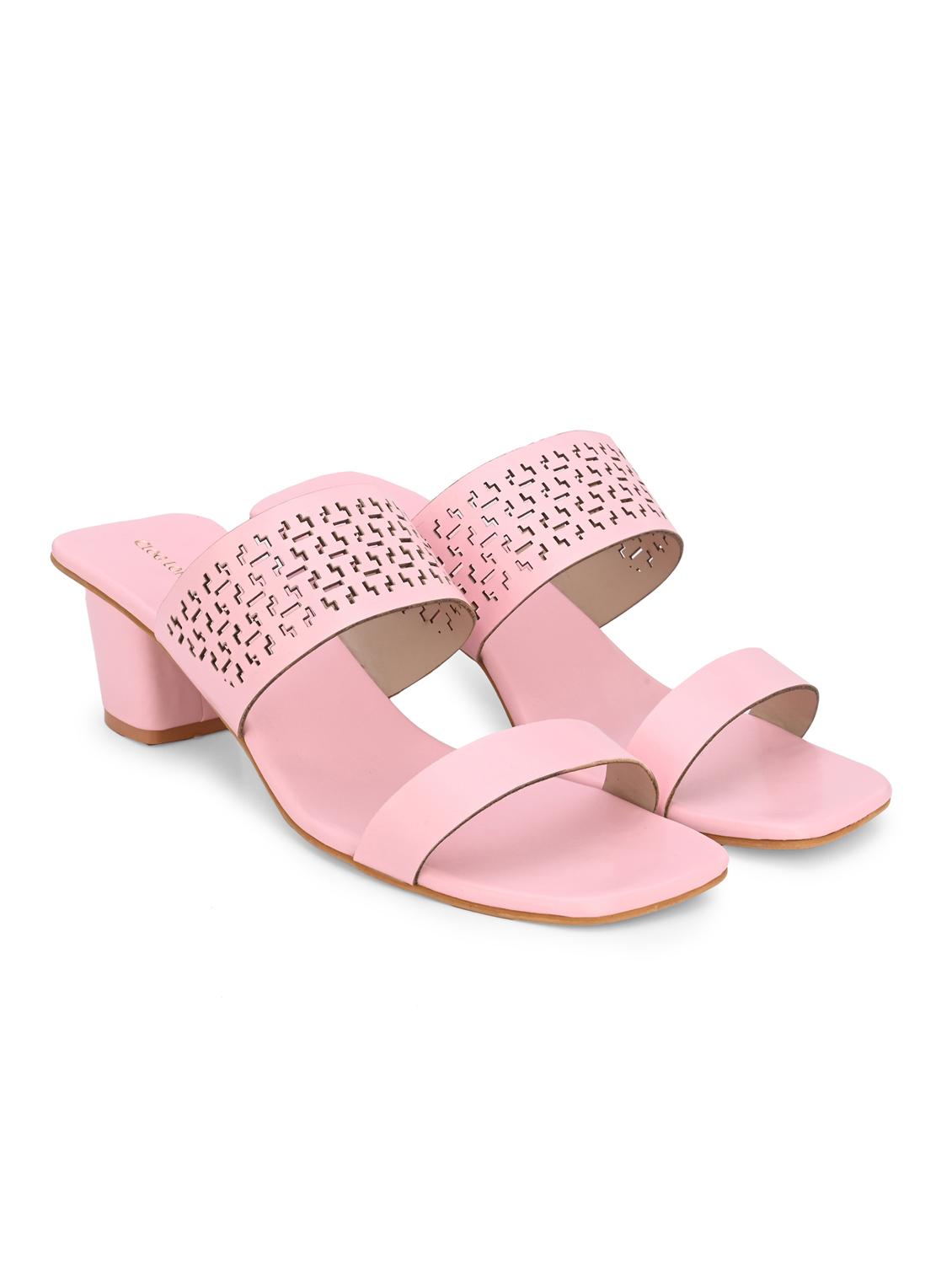 pink synthetic slip on sandals - 20059829 - Standard Image - 2