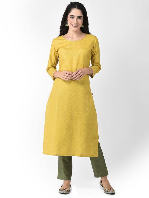 round neck printed a-line kurta - 20083165 - Very Small Image - 1